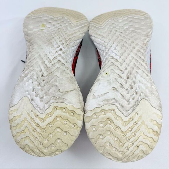 Nike Epic React Flyknit Mottle Black University Red Running Athletic Sneakers - Picture 14 of 16